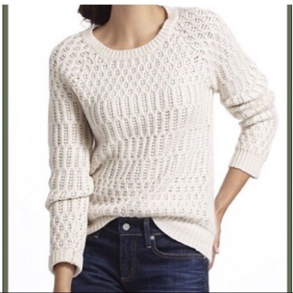 Anthropologie Sweaters - ANTHRO SPARROW Cream Hamilton Wool Thick Sweater